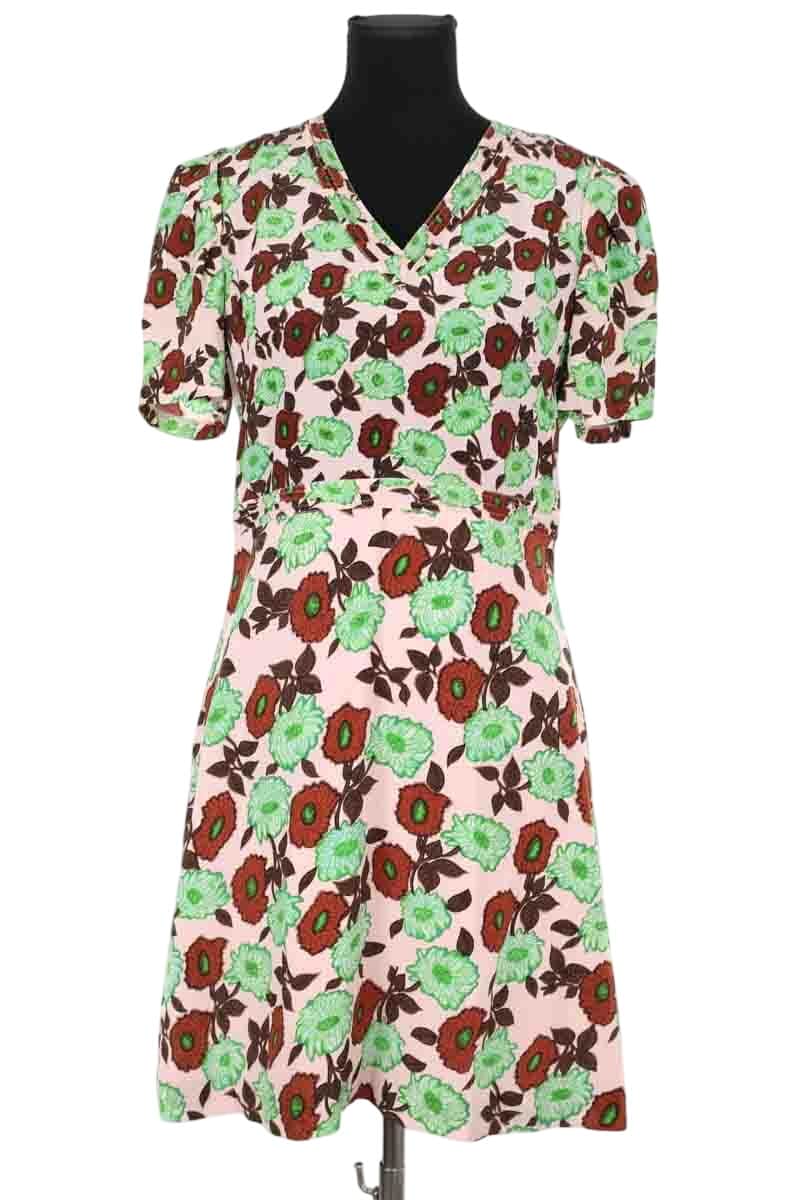 Robe Sandro Rose en Soie, taille L - Seconde Main