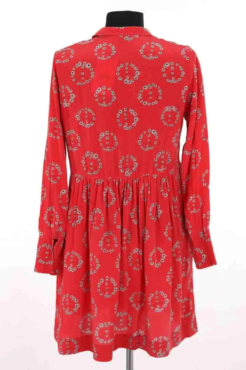 Robe Sandro Rouge en Soie