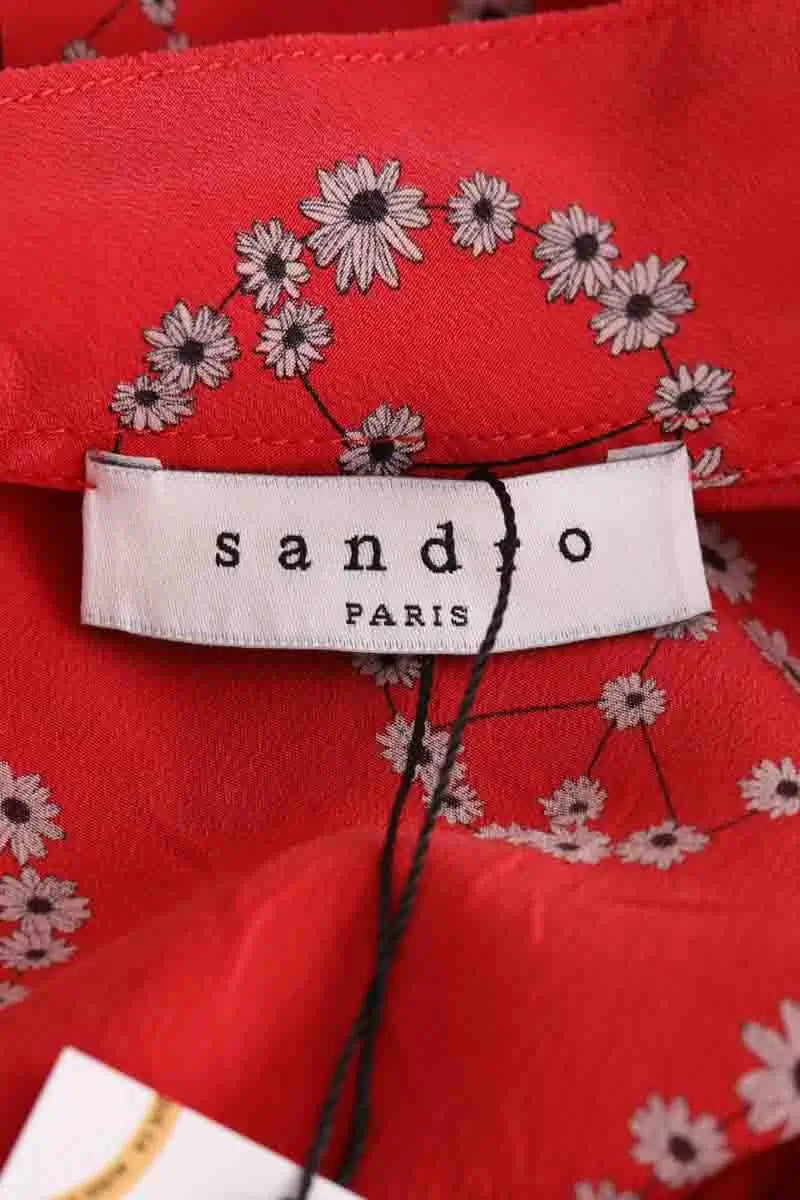Robe Sandro Rouge en Soie