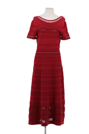 Robe Sandro Rouge en Viscose, taille L - Seconde Main