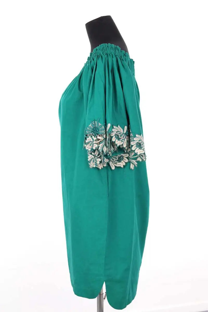 Robe Sandro Vert en Coton