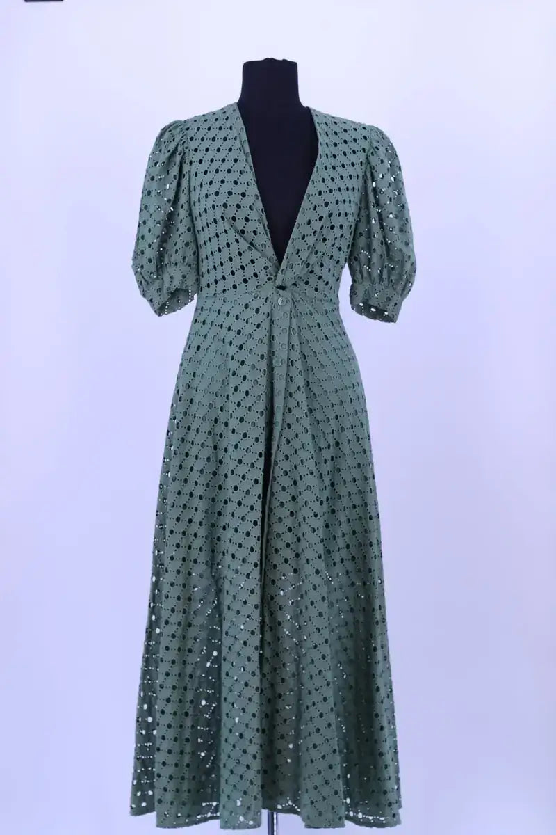 Robe Sandro Vert en Coton