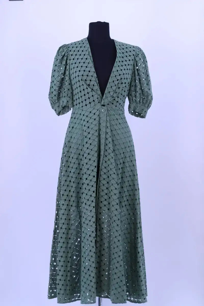 Robe Sandro Vert en Coton