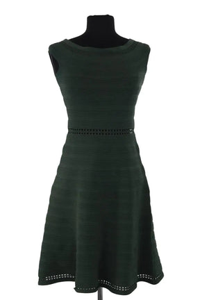 Robe Sandro Vert en Viscose, taille S - Seconde Main