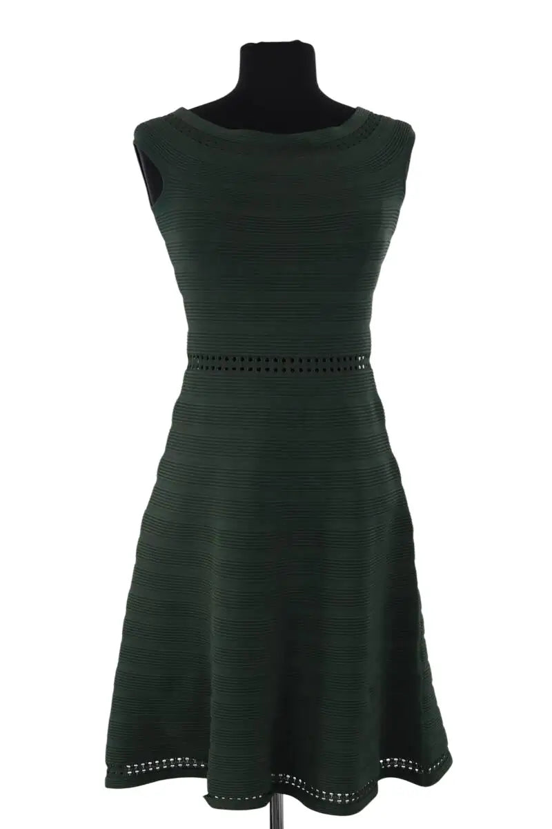 Robe Sandro Vert en Viscose, taille S - Seconde Main