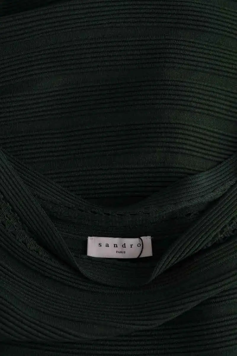 Robe Sandro Vert en Viscose