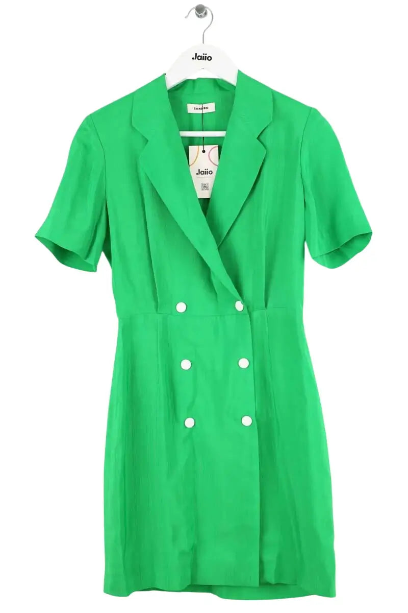 Robe Sandro Vert en Viscose, taille XS - Seconde Main
