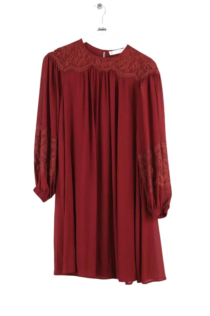 Robe See By Chloé Bordeaux en Synthétique, taille XS - Seconde Main
