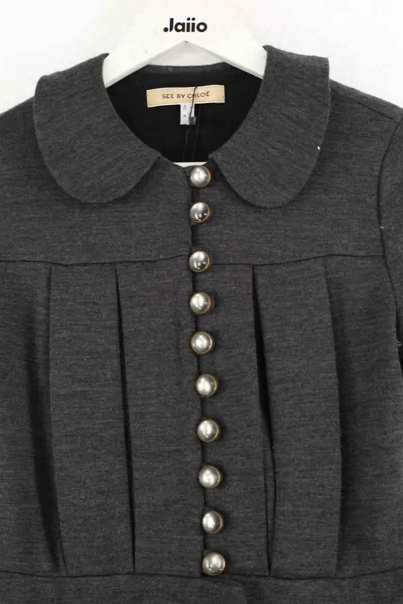 Robe See By Chloé Gris en Coton