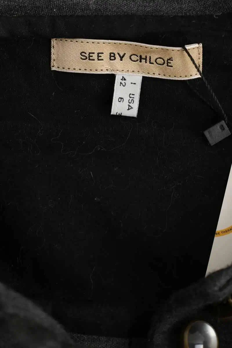 Robe See By Chloé Gris en Coton