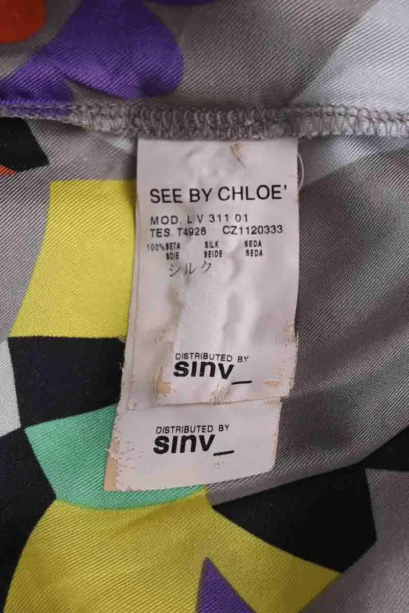 Robe See By Chloé Multicolore en Soie
