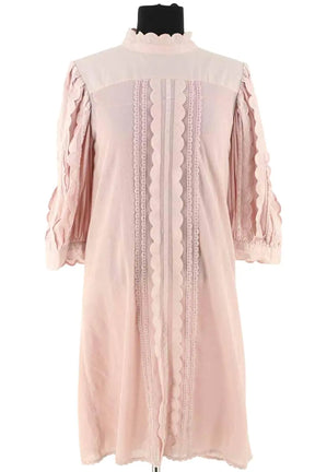 Robe See By Chloé Rose en Coton, taille L - Seconde Main