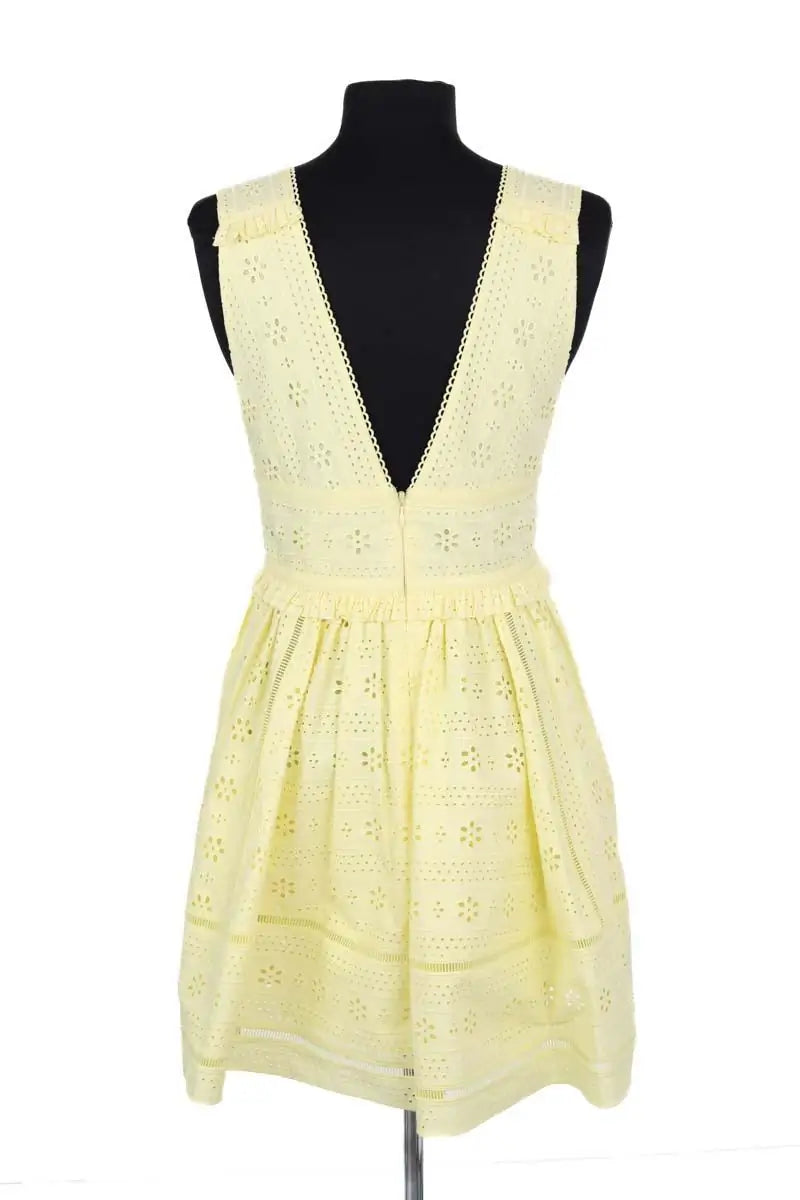 Robe Self-Portrait Jaune en Coton