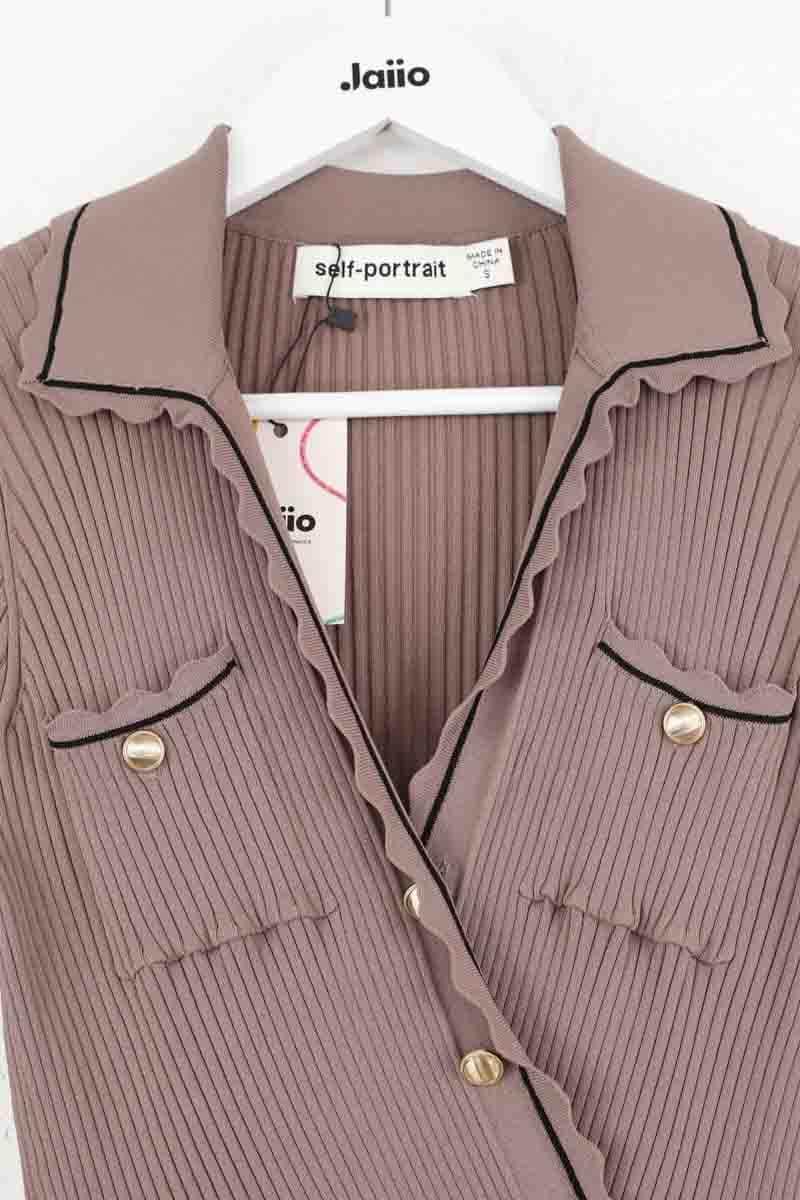 Robe Self-Portrait Violet en Coton