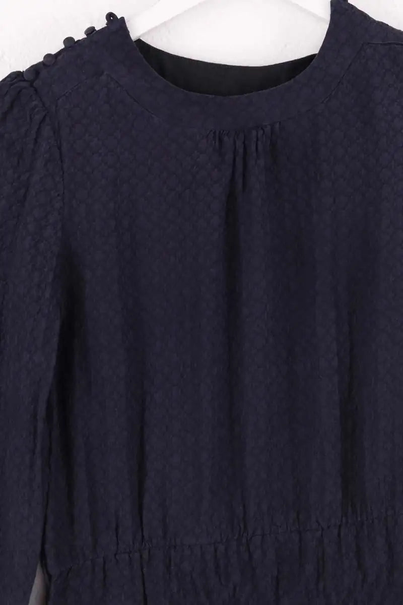Robe Sessun Marine en Soie