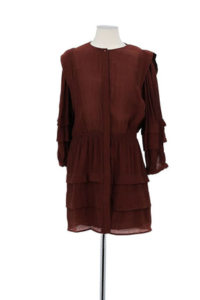 Robe Sessun Marron en Viscose, taille S - Seconde Main
