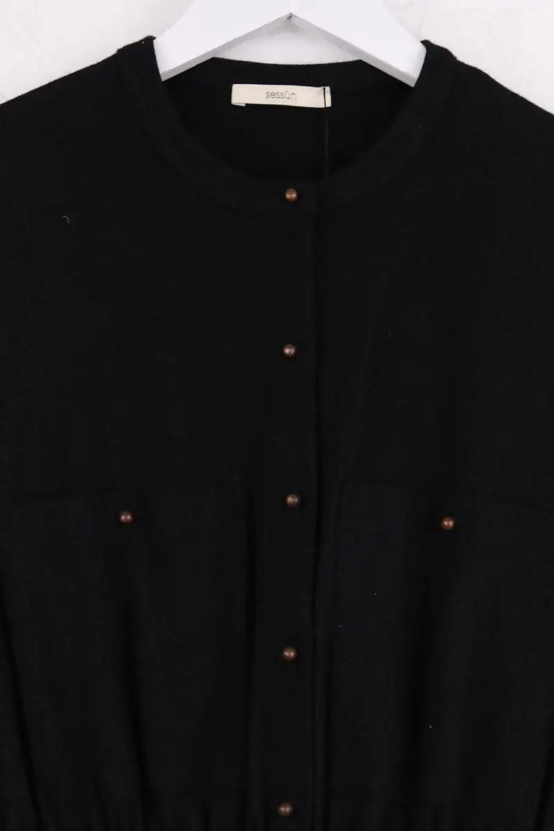 Robe Sessun Noir en Laine