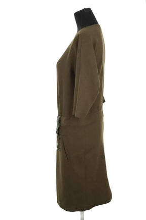 Robe Sessun See saw Kaki en Polyester