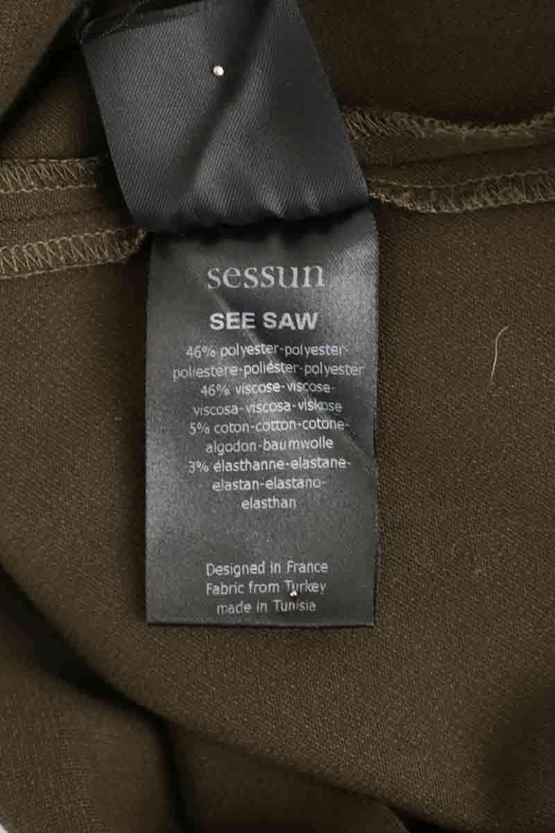 Robe Sessun See saw Kaki en Polyester