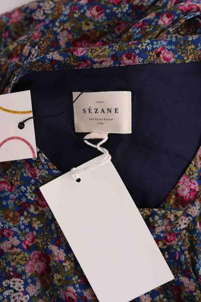 Robe Sézane Alix campagne anglaise Multicolore en Viscose
