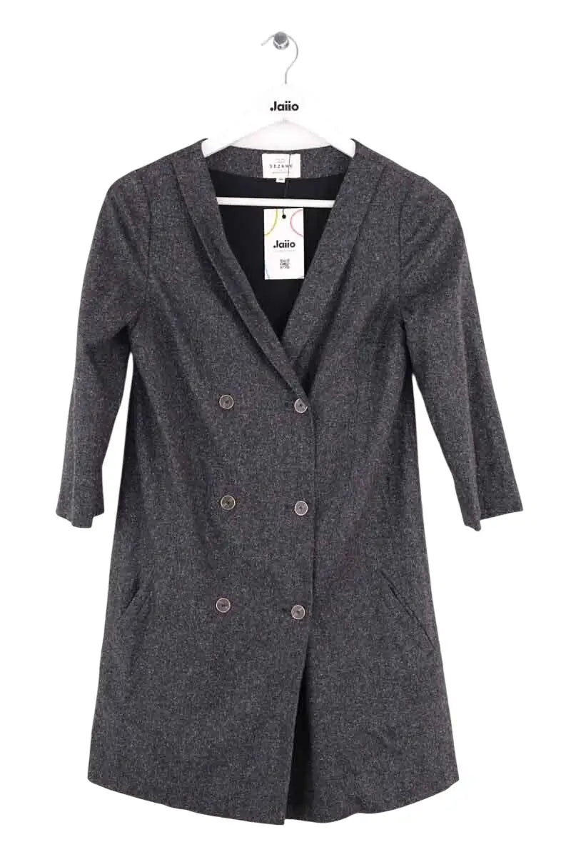 Robe Sézane Anthracite en Laine, taille XS - Seconde Main