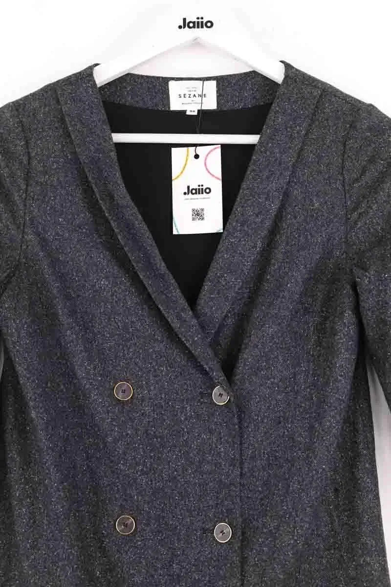 Robe Sézane Anthracite en Laine