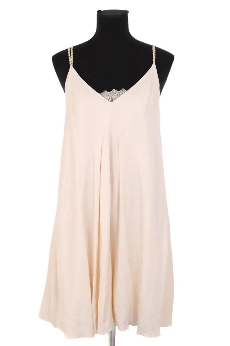 Robe Sézane Bagatelle Ecru en Viscose, taille XL - Seconde Main