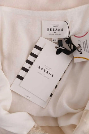 Robe Sézane Bagatelle Ecru en Viscose
