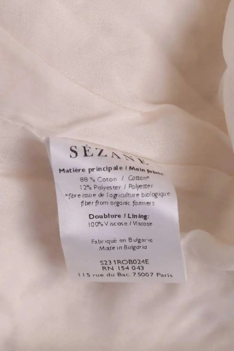 Robe Sézane Beige en Coton