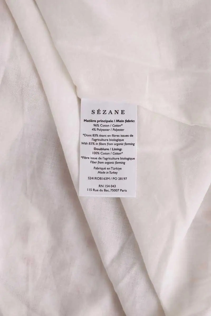 Robe Sézane Blanc en Coton