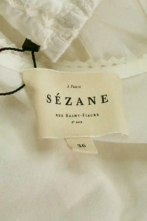 Robe Sézane Blanc en Coton