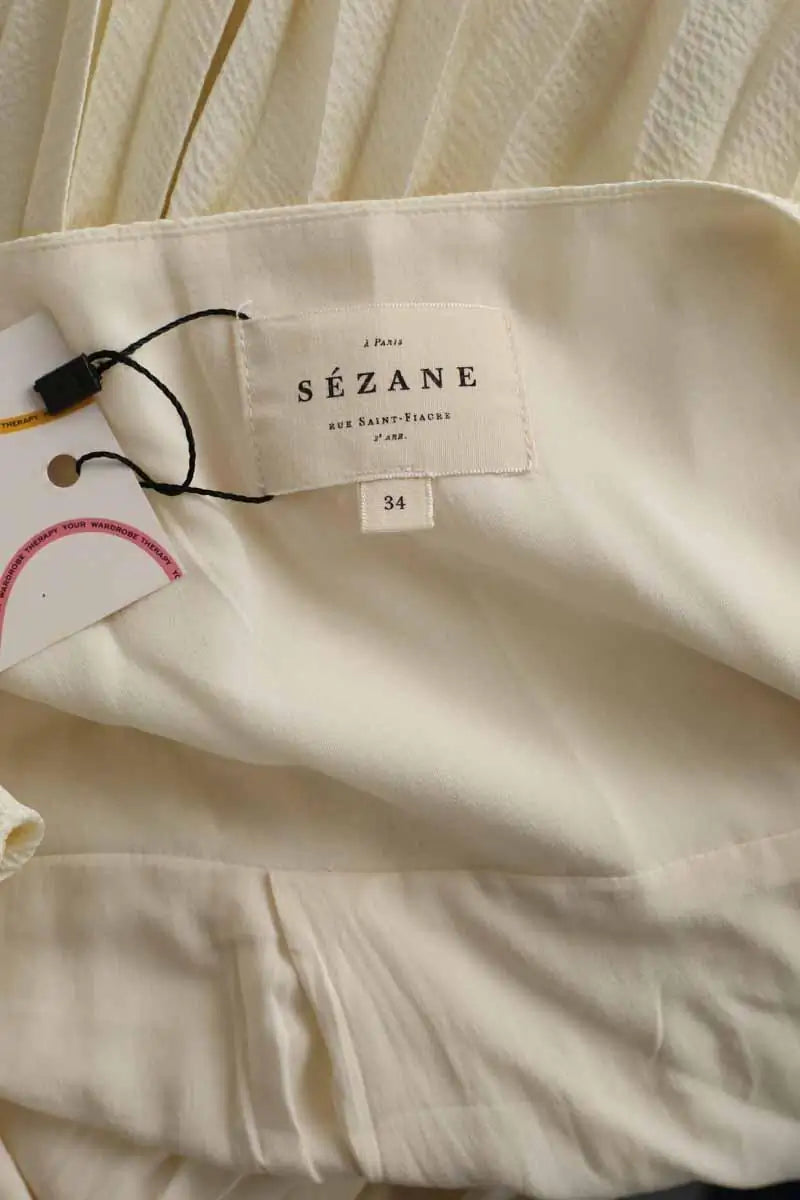 Robe Sézane Blanc en Polyester