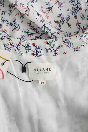 Robe Sézane Blanc en Synthétique