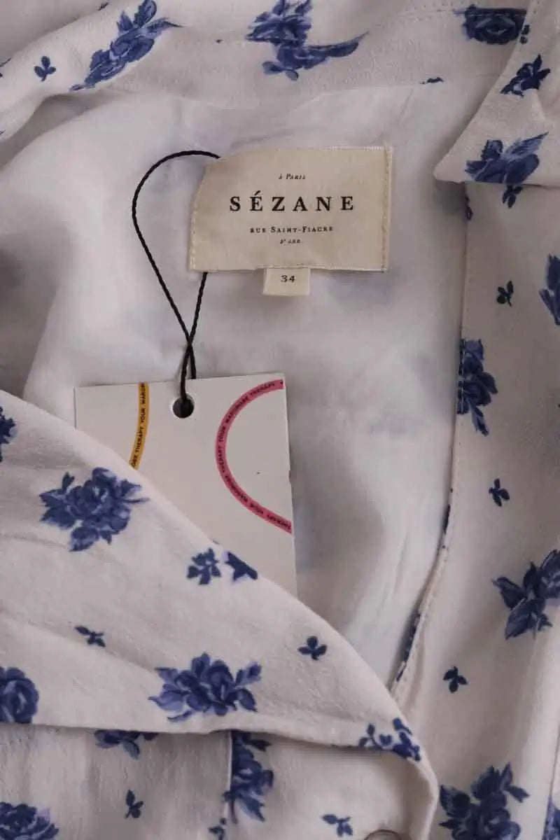 Robe Sézane Blanc en Viscose