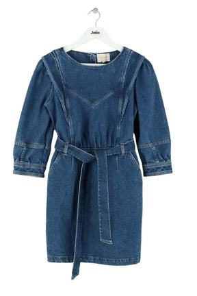 Robe Sézane Bleu en Coton, taille M - Seconde Main