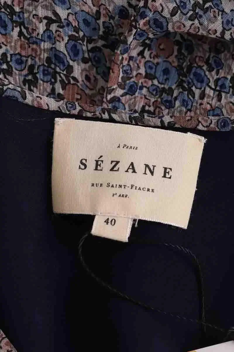 Robe Sézane Bleu en Viscose