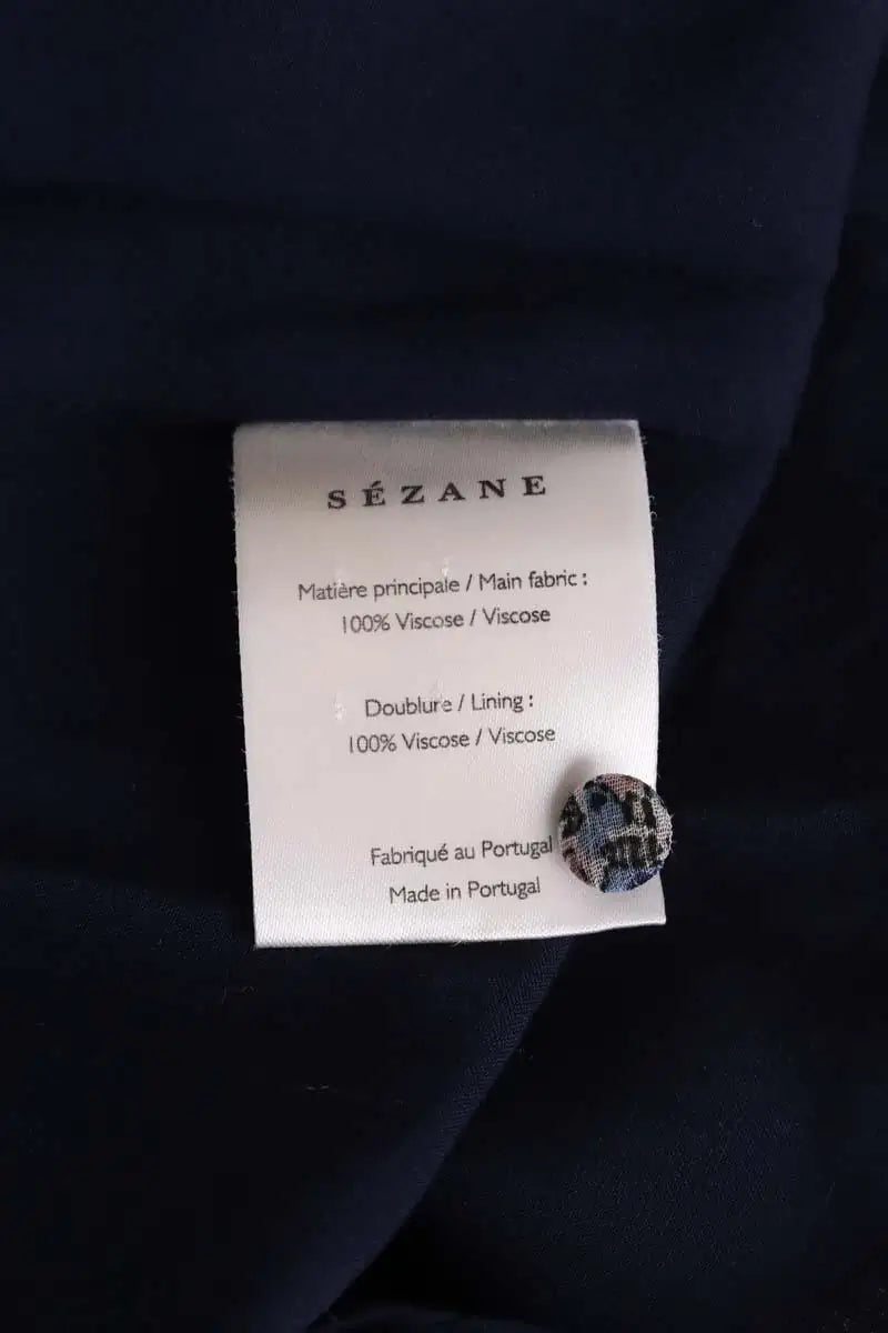 Robe Sézane Bleu en Viscose