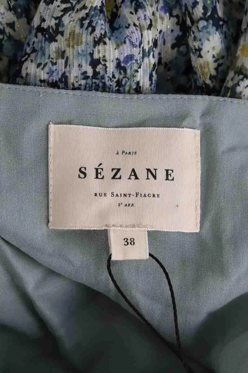 Robe Sézane Bleu en Viscose