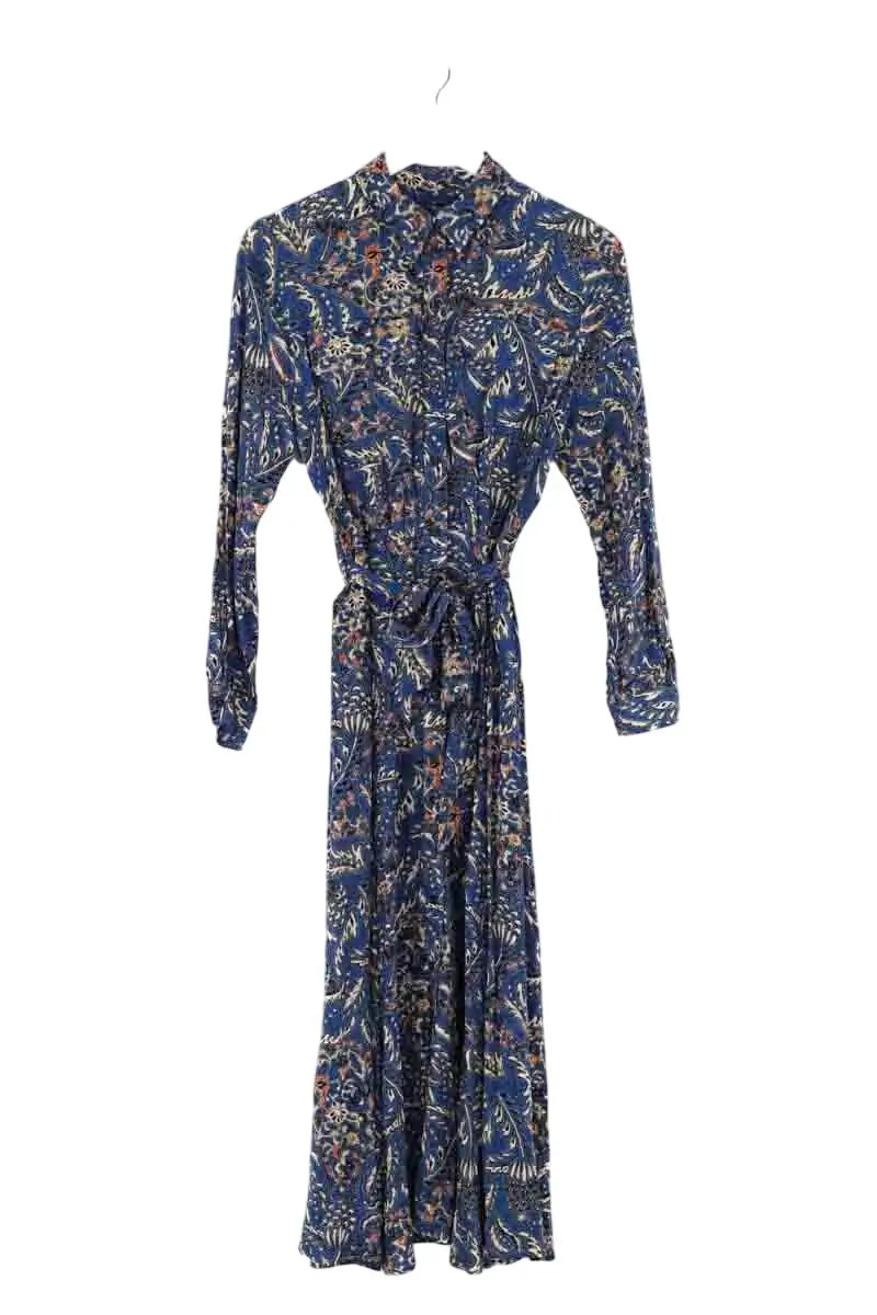 Robe Sézane Bleu en Viscose, taille S - Seconde Main