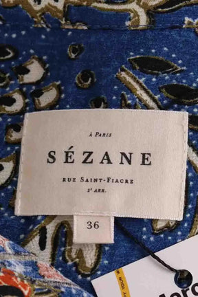 Robe Sézane Bleu en Viscose