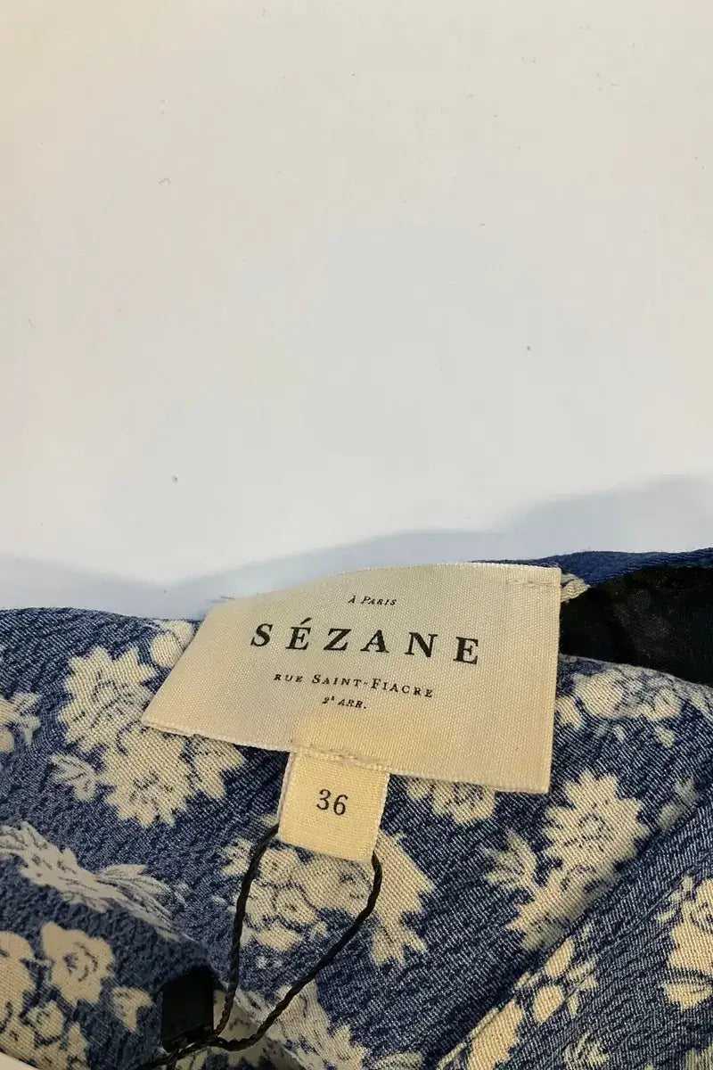 Robe Sézane Bleu en Viscose