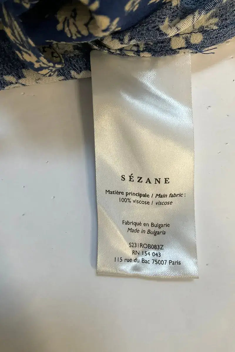 Robe Sézane Bleu en Viscose