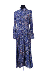 Robe Sézane Bleu en Viscose, taille S - Seconde Main