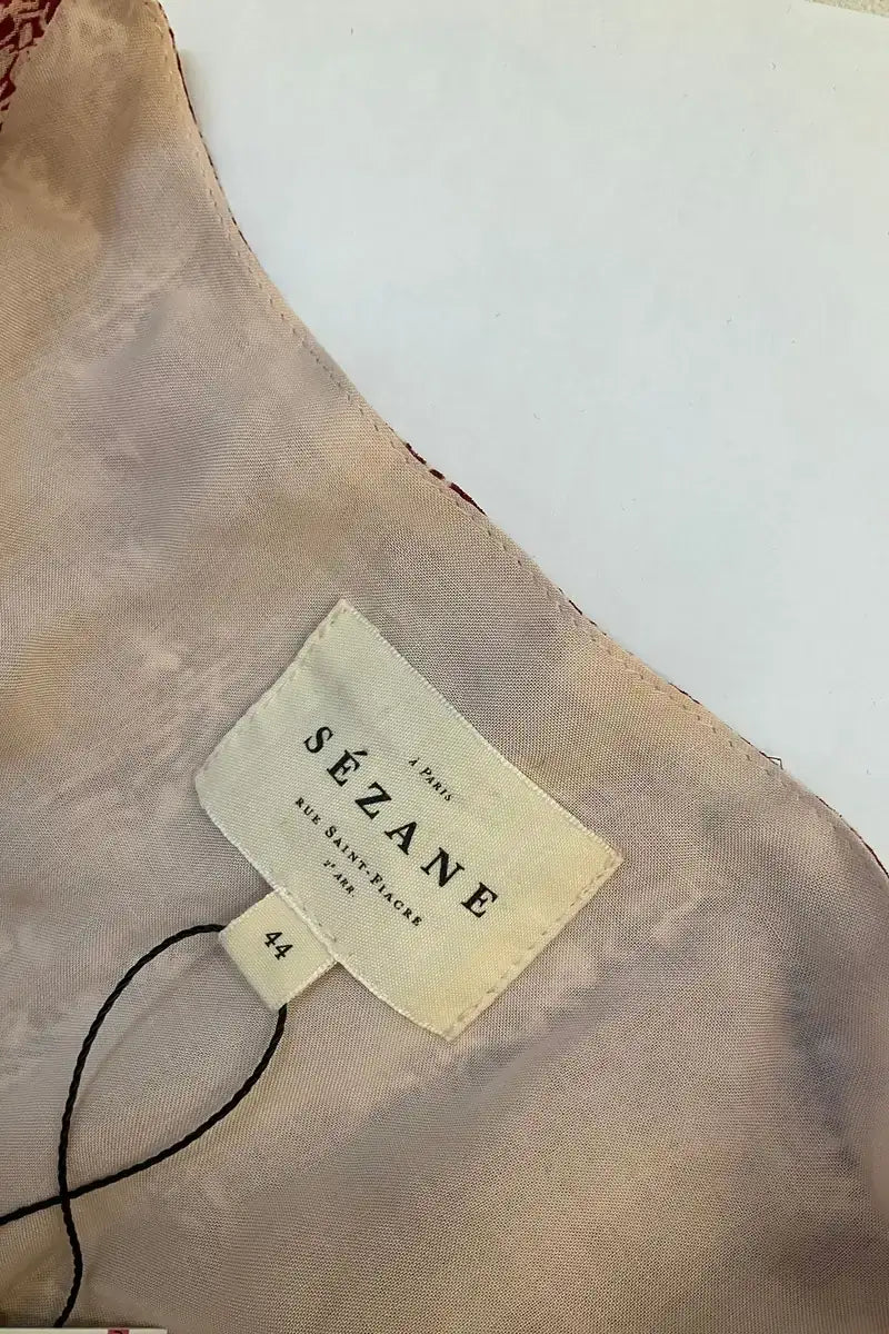 Robe Sézane Bordeaux en Viscose