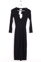 Robe Sézane Charlie Noir en Viscose, taille S - Seconde Main
