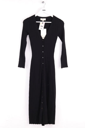 Robe Sézane Charlie Noir en Viscose, taille S - Seconde Main