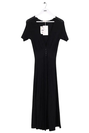 Robe Sézane Dahlia Noir en Viscose, taille S - Seconde Main