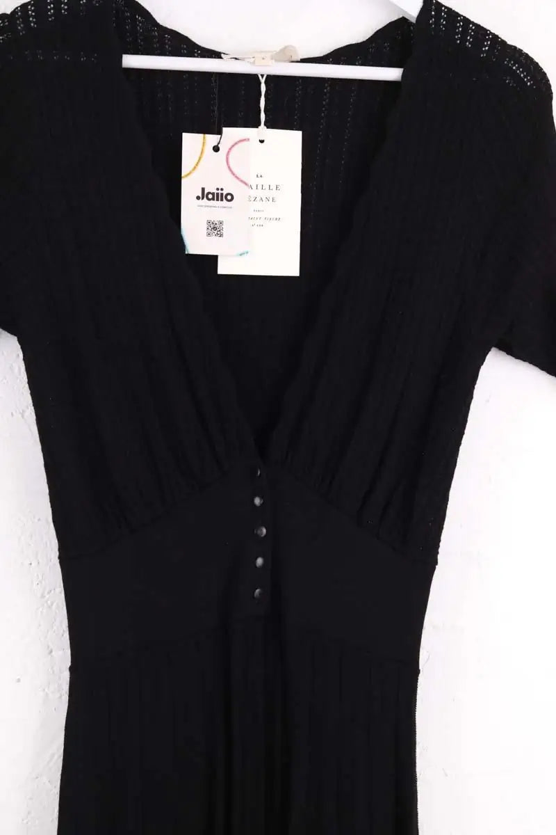 Robe Sézane Dahlia Noir en Viscose