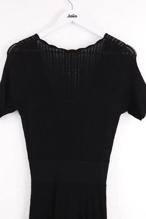 Robe Sézane Dahlia Noir en Viscose