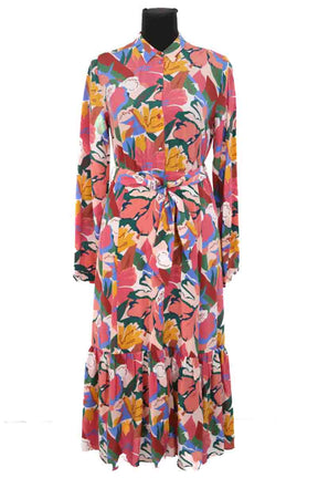 Robe Sézane Delphina imprimé fleurs naives Multicolore en Soie, taille XS - Seconde Main
